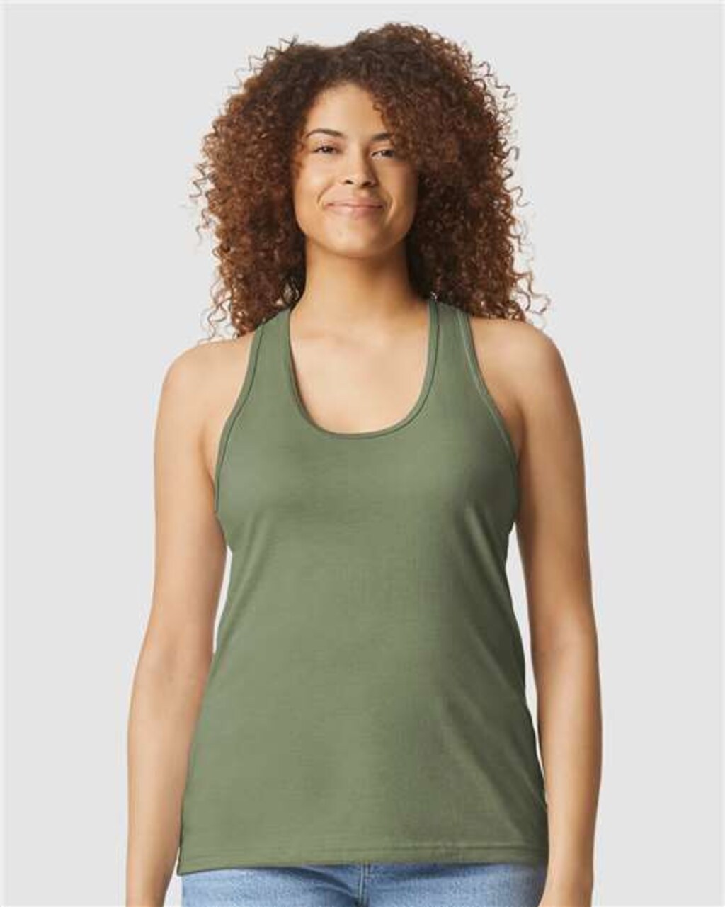 Gildan Softstyle Women’s CVC Racerback Tank Top for Layering & Custom Printing Cotton Blend Tank